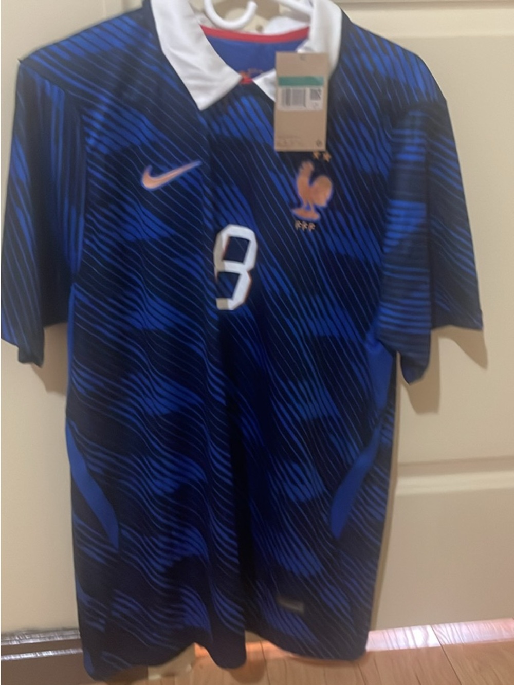 Nike Blue and White France #18 Cherki Soccer Jersey